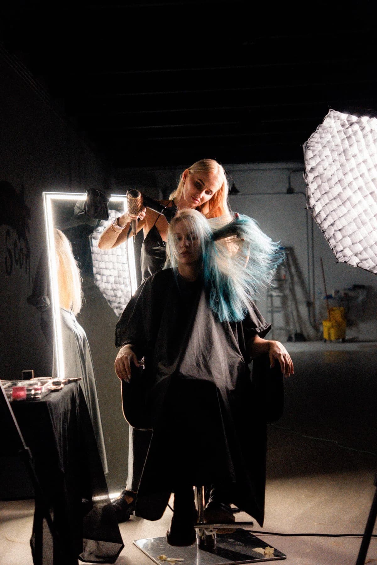 A look inside the salon, hair styling and nail care