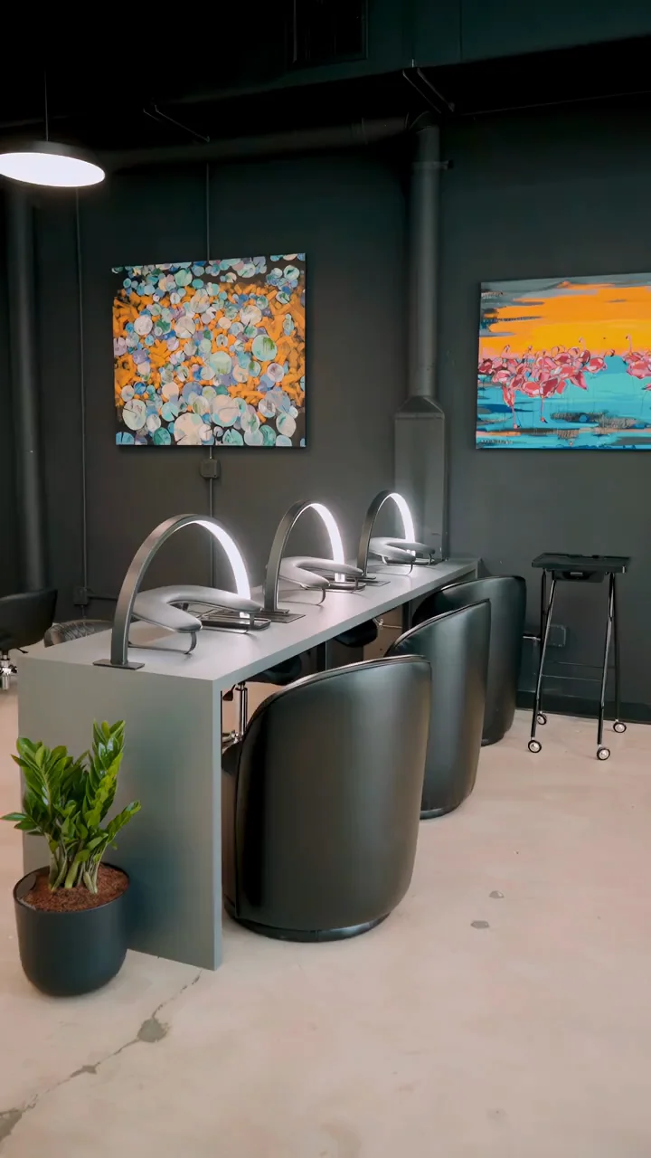 A look inside the salon, hair styling and nail care
